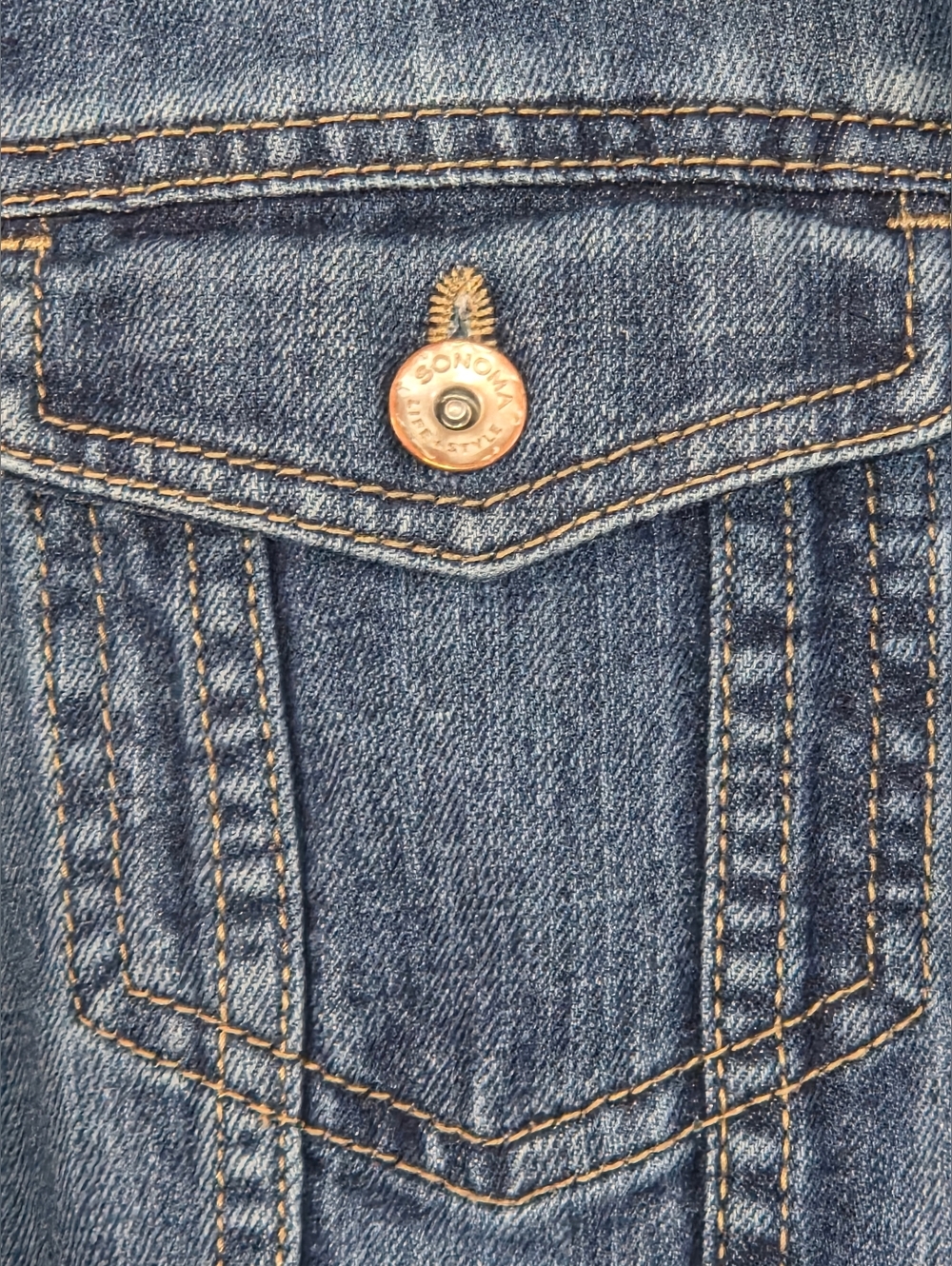 Sonoma Light Blue Denim Jean Jacket with Button Front - Picture 4 of 6